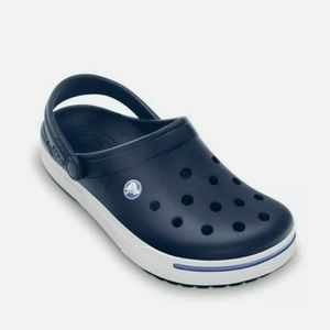 NWT Crocs Crocband Blue White Clog Slip-ons